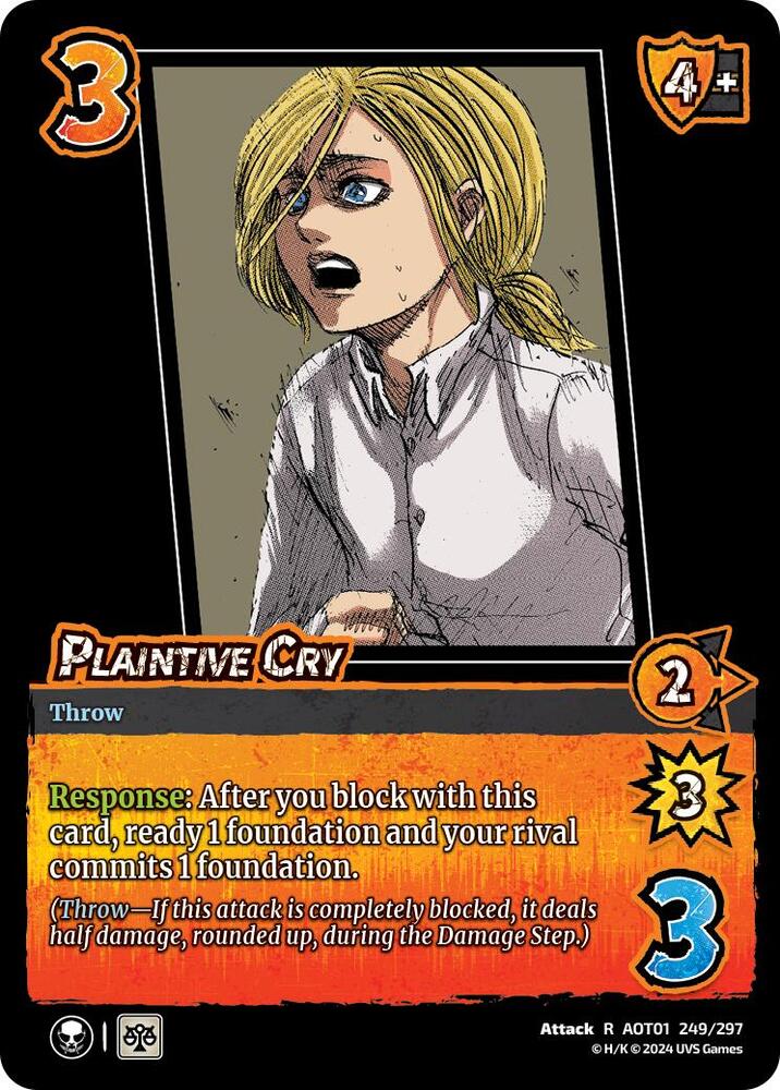 FOIL Plaintive Cry - 249/294 - R - Universus Attack on Titan