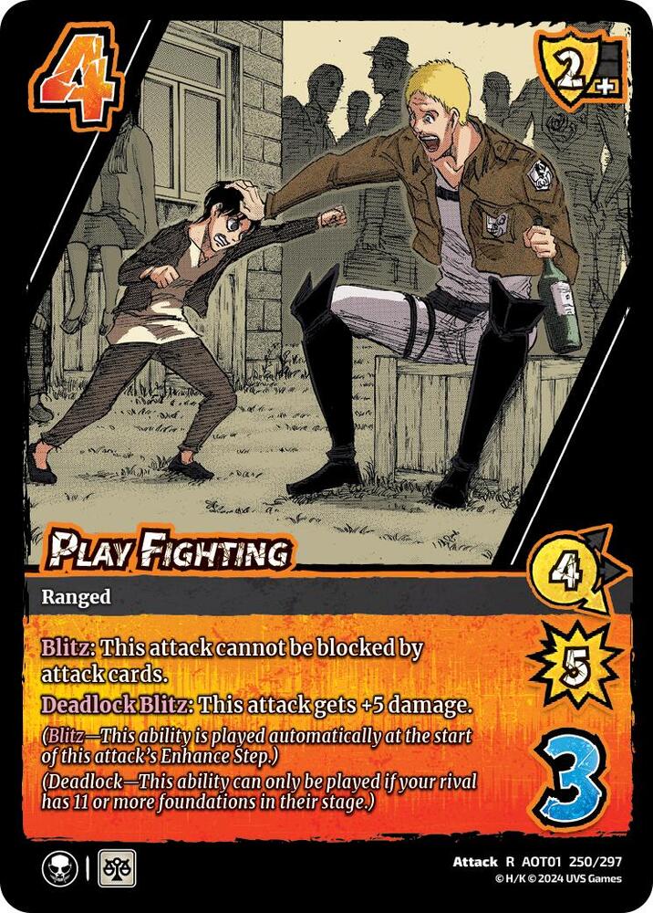 FOIL Play Fighting - 250/297 - R - Universus Attack on Titan