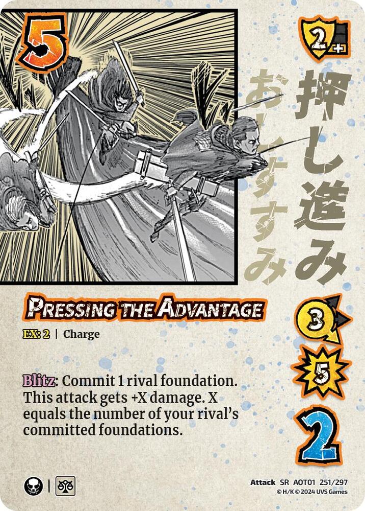 FOIL Pressing the Advantage - 251/297 - SR - Universus Attack on Titan