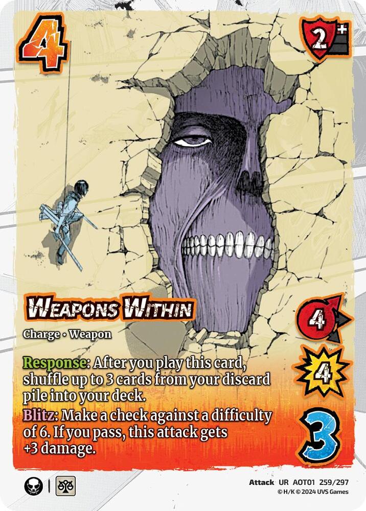 FOIL Weapons Within - 259/297 - UR - Universus Attack on Titan