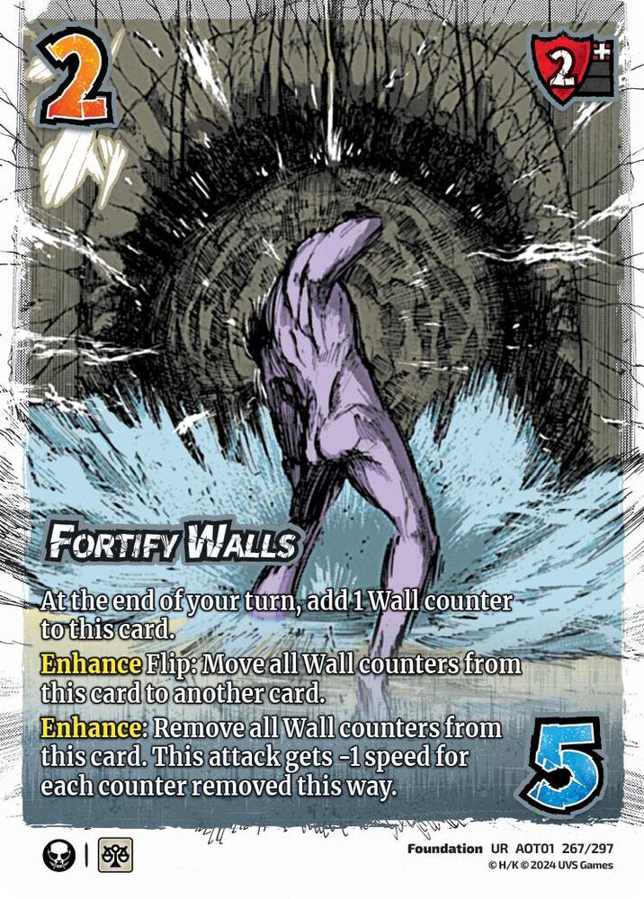 FOIL Fortify Walls - 267/297 - UR - Universus Attack on Titan