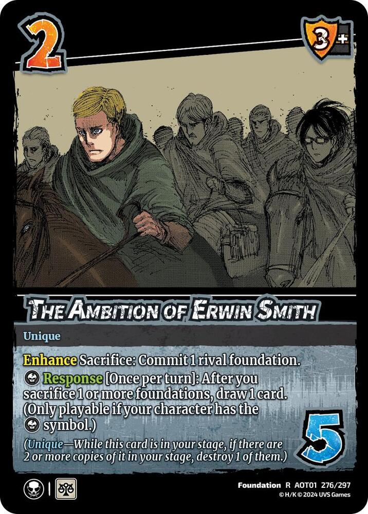 FOIL The Ambition of Erwin Smith - 276/297 - R - Universus Attack on Titan