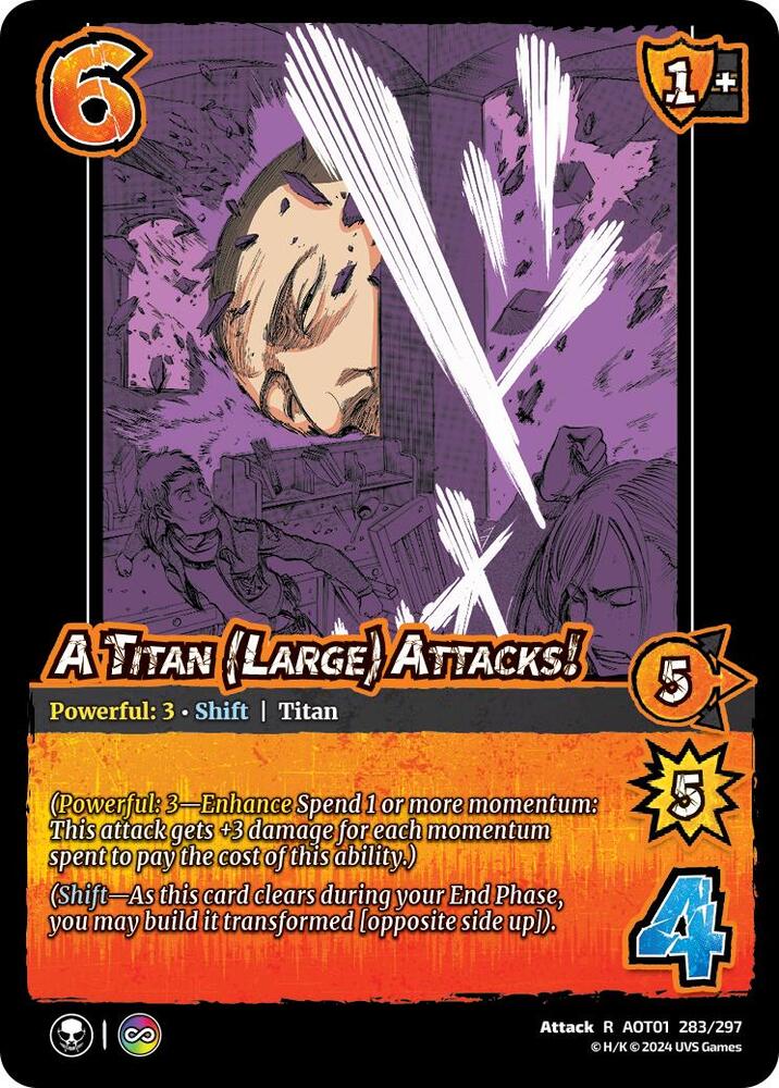FOIL A Titan (Large) Attacks! // A Titan (Large) - 283/297 - R - Attack on Titan
