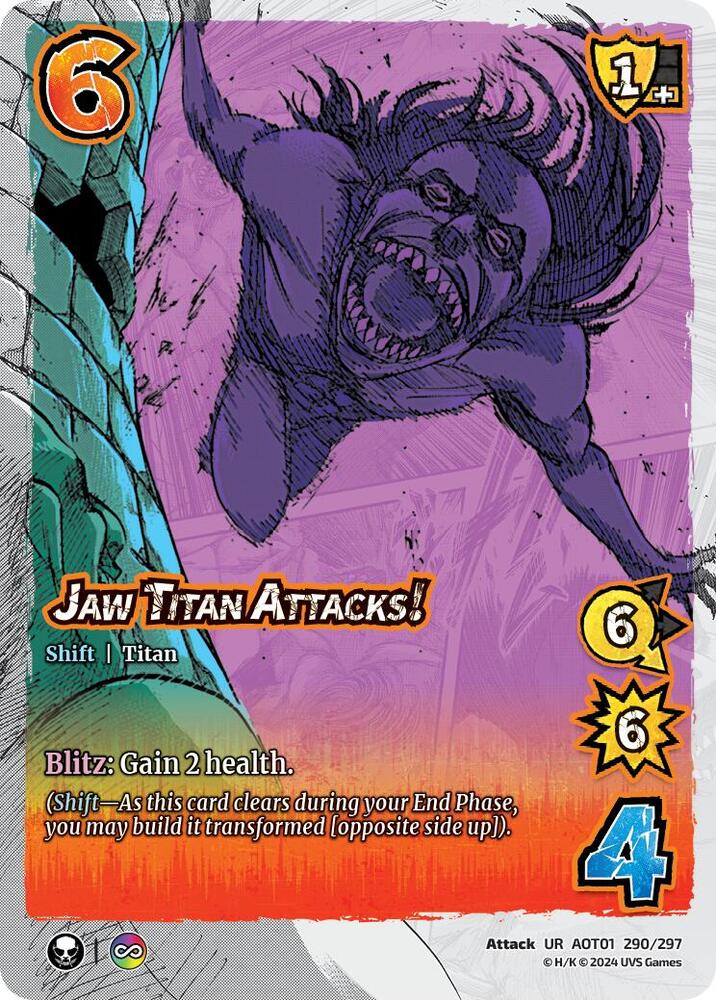 FOIL Jaw Titan Attacks! // The Jaw Titan - 290/297 - UR - Attack on Titan