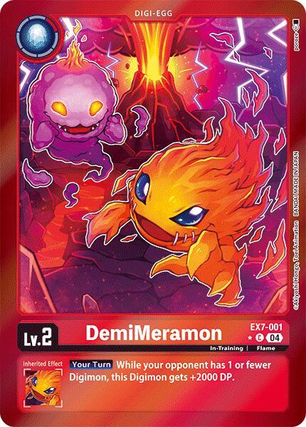 [FOIL] DemiMeramon EX7-001 - Common EX07 Digimon Liberator