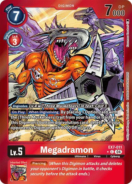 [FOIL] Megadramon EX7-011 - Common EX07 Digimon Liberator