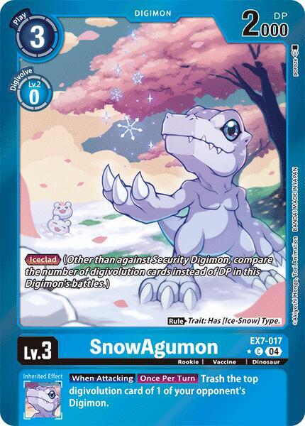 [FOIL] SnowAgumon EX7-017 - Common EX07 Digimon Liberator