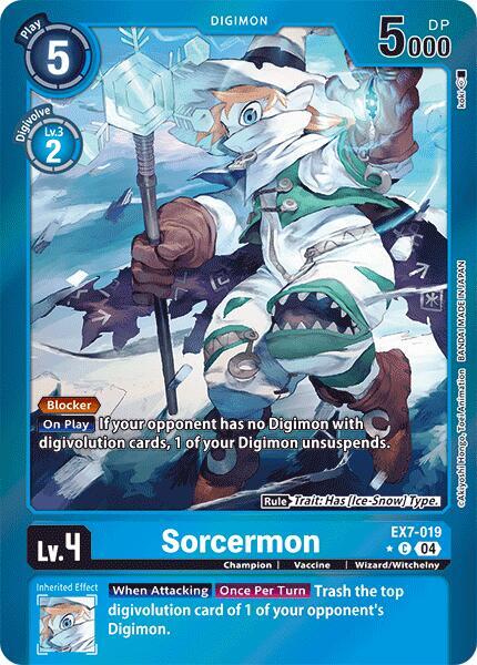 [FOIL] Sorcermon EX7-019 - Common EX07 Digimon Liberator