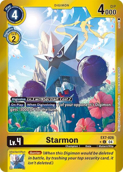 [FOIL} Starmon EX7-026 - Common EX07 Digimon Liberator