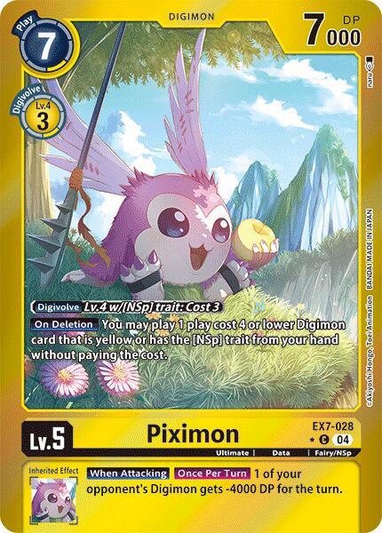 [FOIL] Piximon EX7-028 - Common EX07 Digimon Liberator