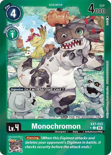 [FOIL] Monochromon EX7-033 - Common EX07 Digimon Liberator