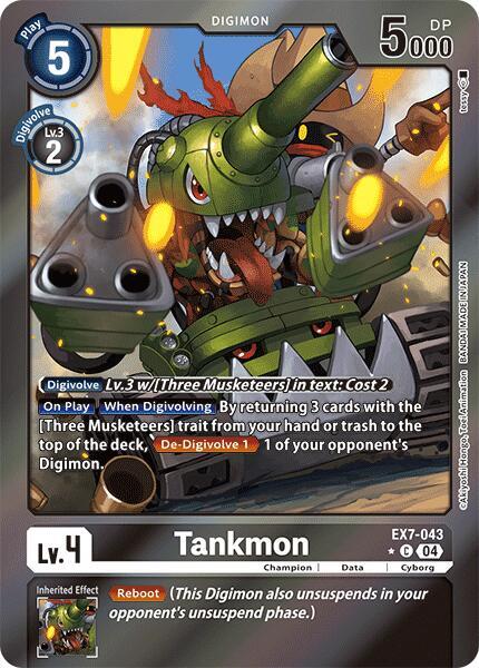 [FOIL] Tankmon EX7-043 - Common EX07 Digimon Liberator