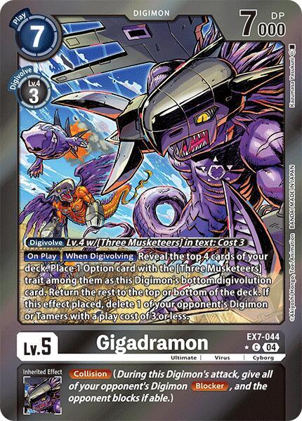 [FOIL] Gigadramon EX7-044 - Common EX07 Digimon Liberator