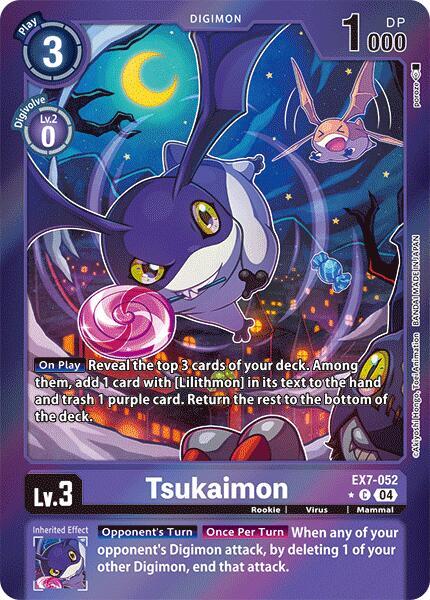 [FOIL] Tsukaimon EX7-052 - Common EX07 Digimon Liberator (Copy)
