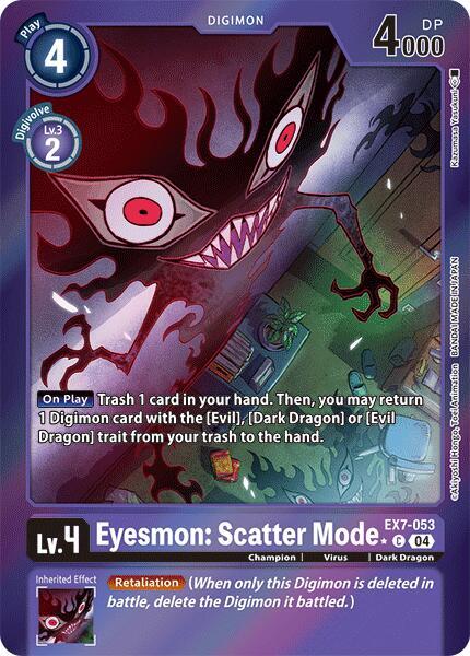 [FOIL] Eyesmon: Scatter Mode EX7-053 - Common EX07 Digimon Liberator