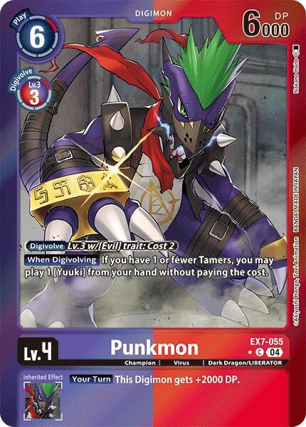 [FOIL] Punkmon EX7-055 - Common EX07 Digimon Liberator