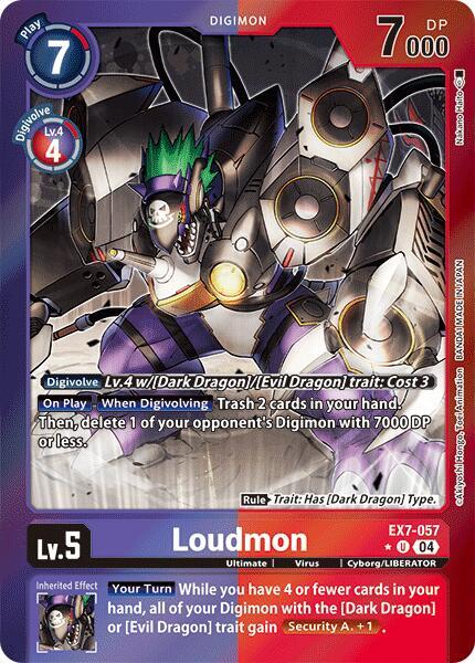 [FOIL] Loudmon EX7-057 - Uncommon EX07 Digimon Liberator