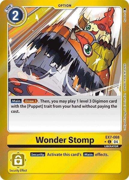 [FOIL] Wonder Stomp EX7-068 - Common EX07 Digimon Liberator