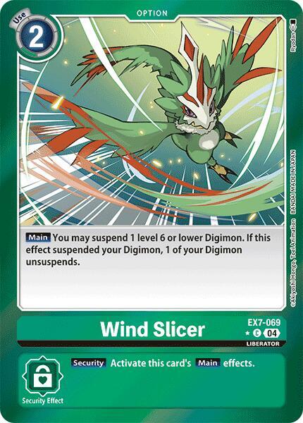 [FOIL] Wind Slicer EX7-069 - Common EX07 Digimon Liberator