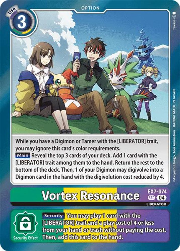 Vortex Resonance (EX7-074) Secret Rare - Digimon Digimon LIBERATOR