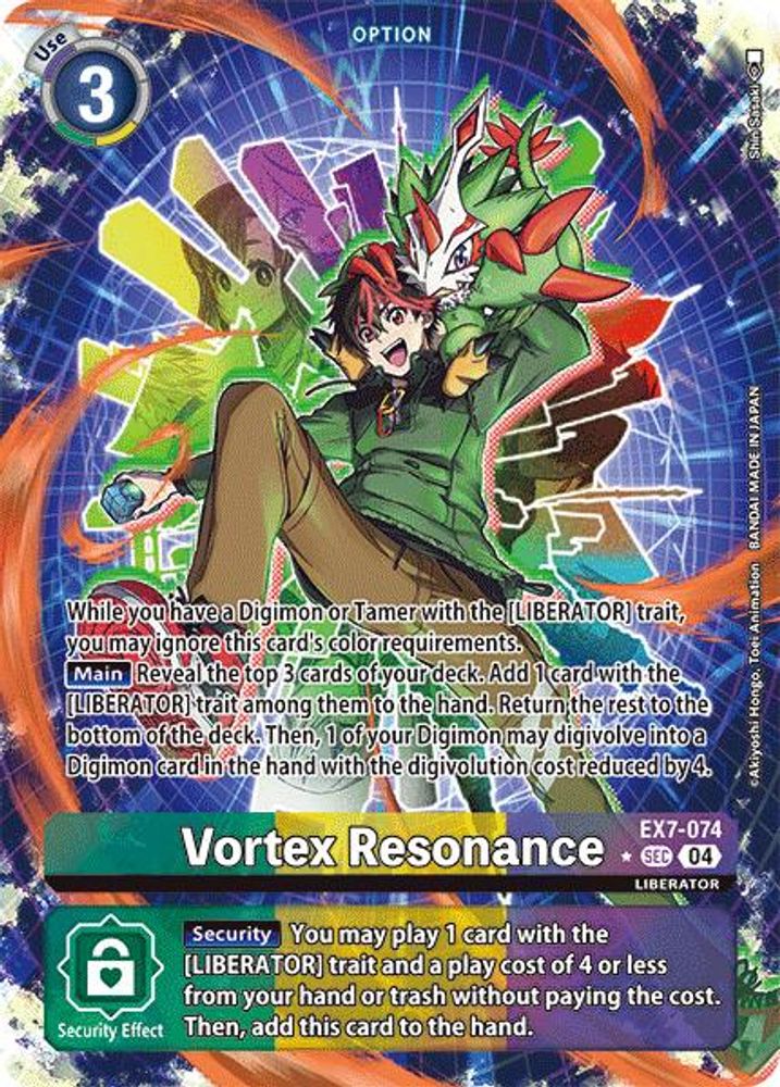 Vortex Resonance (Alternate Art) (EX7-074) SEC★ - Digimon Digimon LIBERATOR