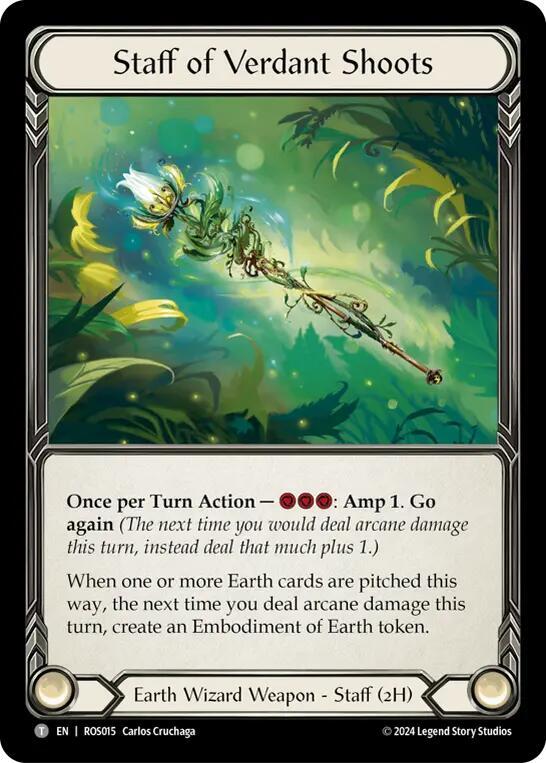 [COLD FOIL] Staff of Verdant Shoots - ROS015 - Flesh and Blood Rosetta
