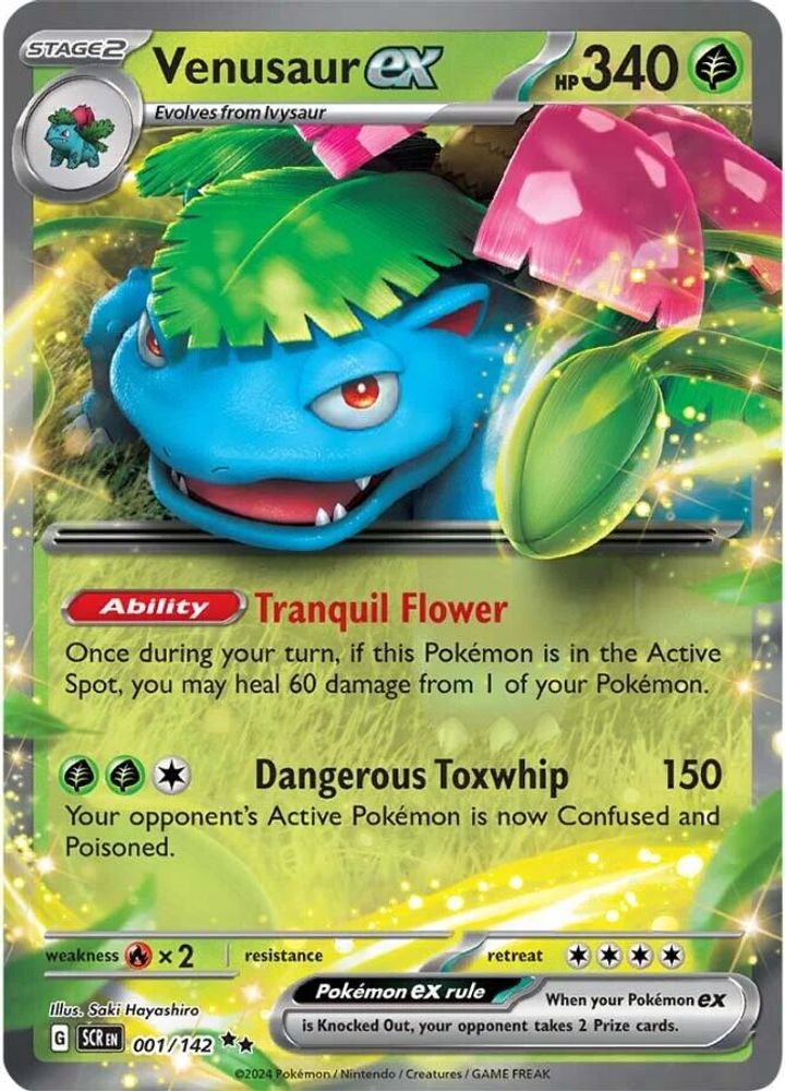 Venusaur ex - [  001/142 ] - Double Rare - Pokemon SV07 Stellar Crown