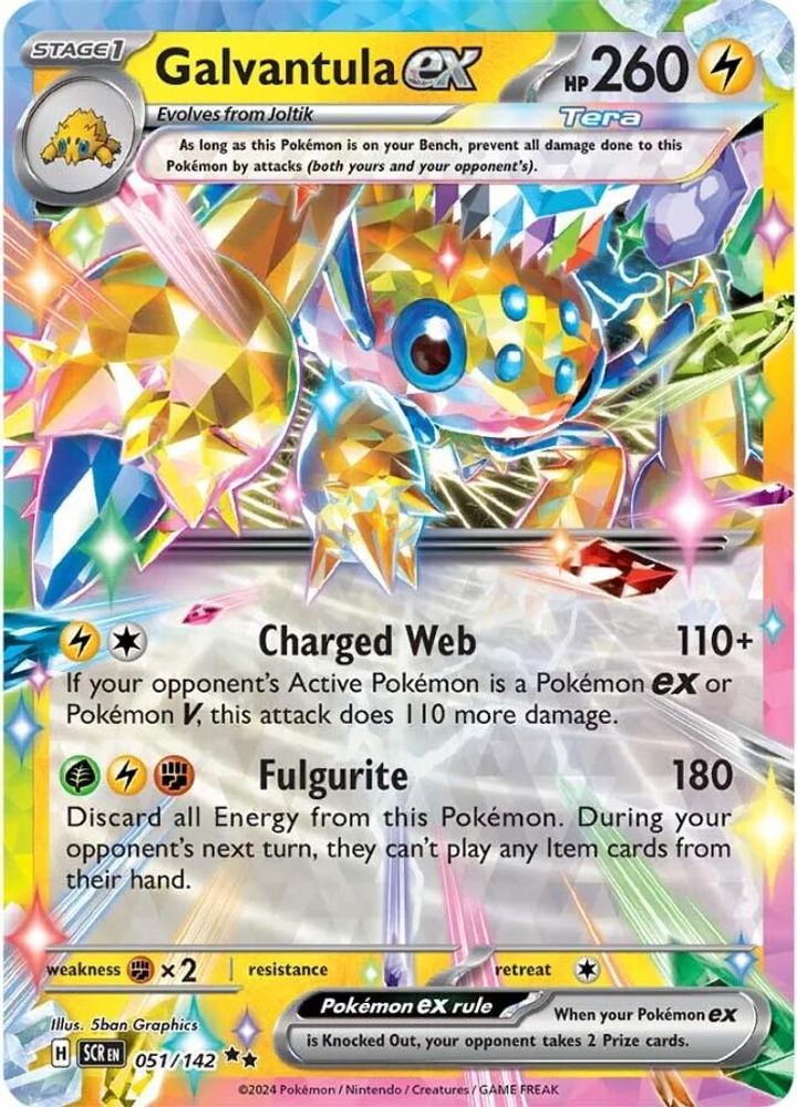 Galvantula ex - [  051/142 ] - Double Rare - Pokemon SV07 Stellar Crown