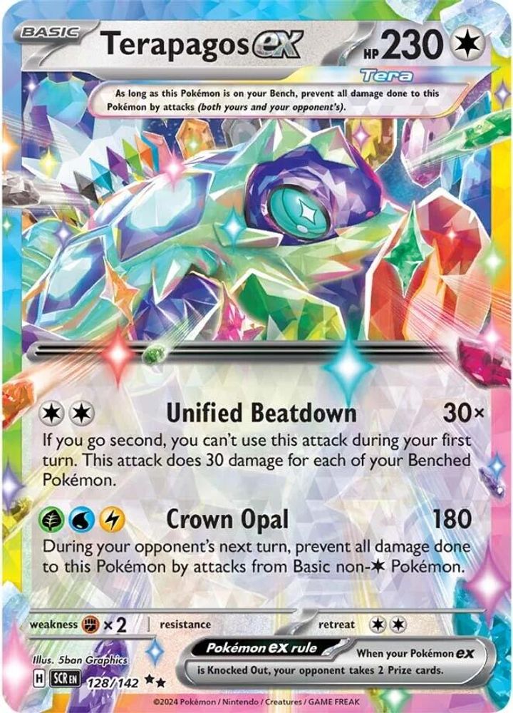 Terapagos ex - [  128/142 ] - Double Rare - Pokemon SV07 Stellar Crown