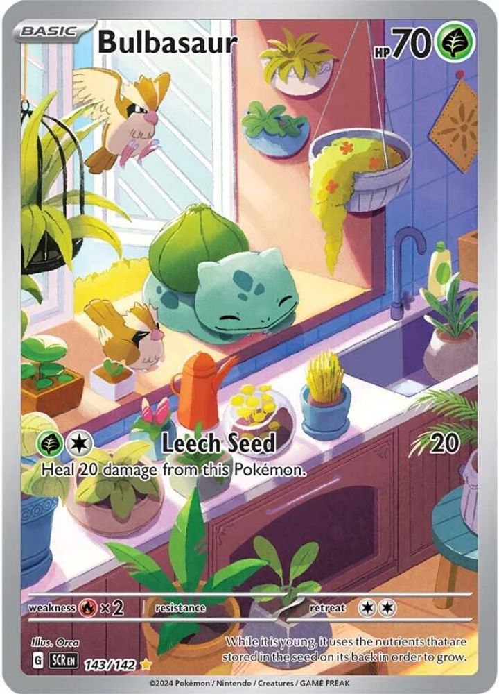 Bulbasaur - [  143/142 ] - Illustration Rare - Pokemon SV07 Stellar Crown