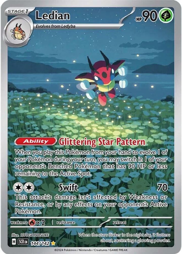 Ledian - [  144/142 ] - Illustration Rare - Pokemon SV07 Stellar Crown