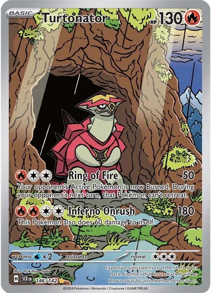 Turtonator - [  146/142 ] - Illustration Rare - Pokemon SV07 Stellar Crown