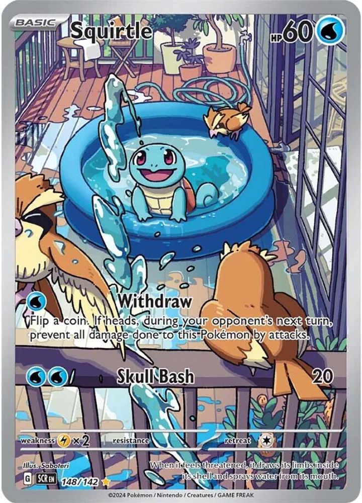 Squirtle - [  148/142 ] - Illustration Rare - Pokemon SV07 Stellar Crown