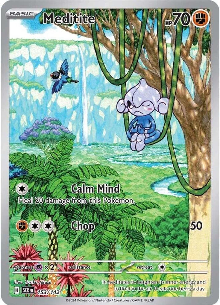 Meditite - [  153/142 ] - Illustration Rare - Pokemon SV07 Stellar Crown