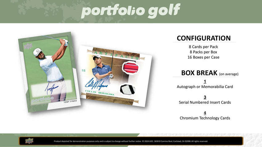 2024 Upper Deck Portfolio Golf Hobby Box (Pre Order Sep 19)