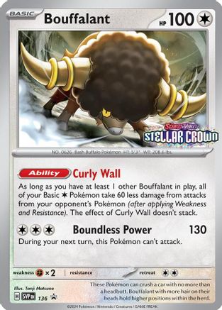 Bouffalant - SVP 136 - Pokemon SV Scarlet & Violet Promo