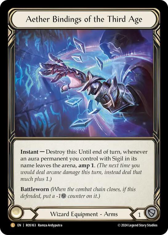 [RAINBOW FOIL] Aether Bindings of the Third Age - ROS163 - Legendary - Rosetta