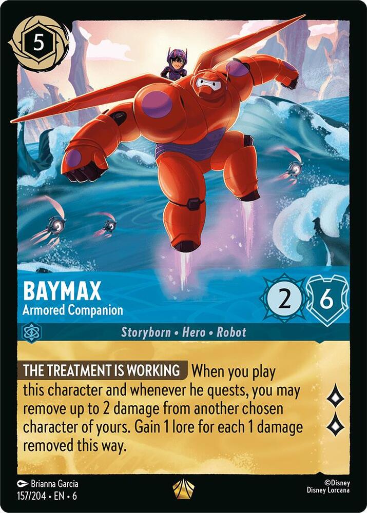 COLD FOIL Baymax - Armored Companion - 157/204 - Legendary - Lorcana Azurite Sea