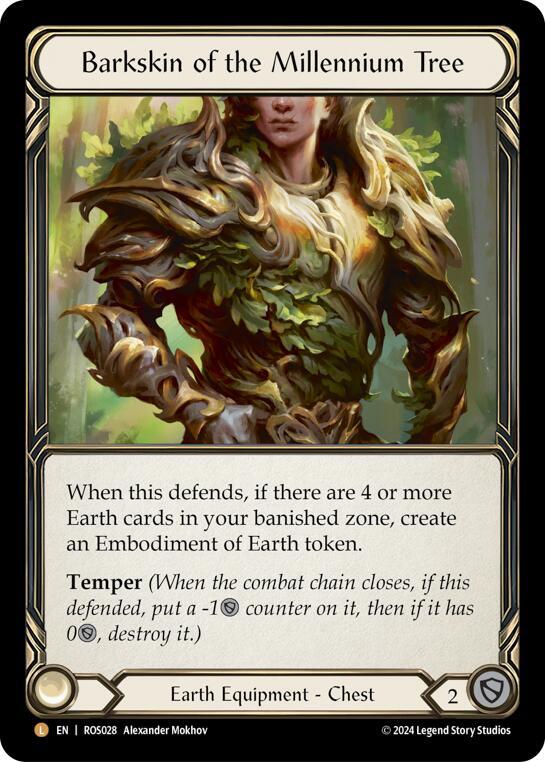 [RAINBOW FOIL] Barkskin of the Millennium Tree - ROS071 - Legendary - Rosetta