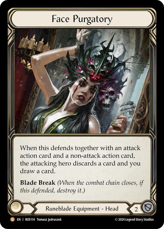 [RAINBOW FOIL] Face Purgatory - ROS114 - Legendary - Flesh and Blood Rosetta