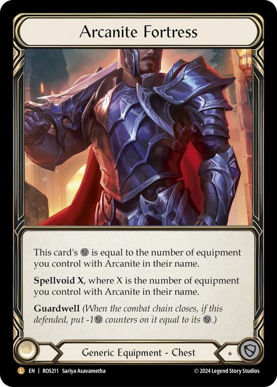 [RAINBOW FOIL] Arcanite Fortress - ROS211 - Legendary - Flesh and Blood Rosetta