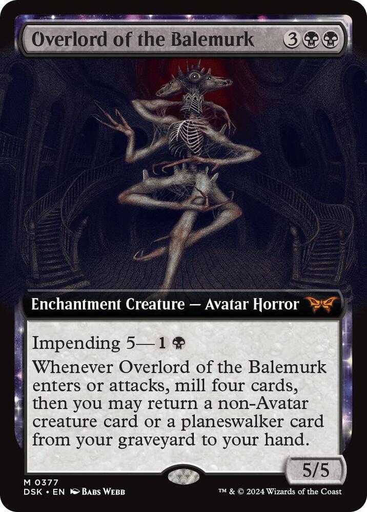 FOIL EXTENDED Overlord of the Balemurk - #377- Mythic Duskmourn: House of Horror