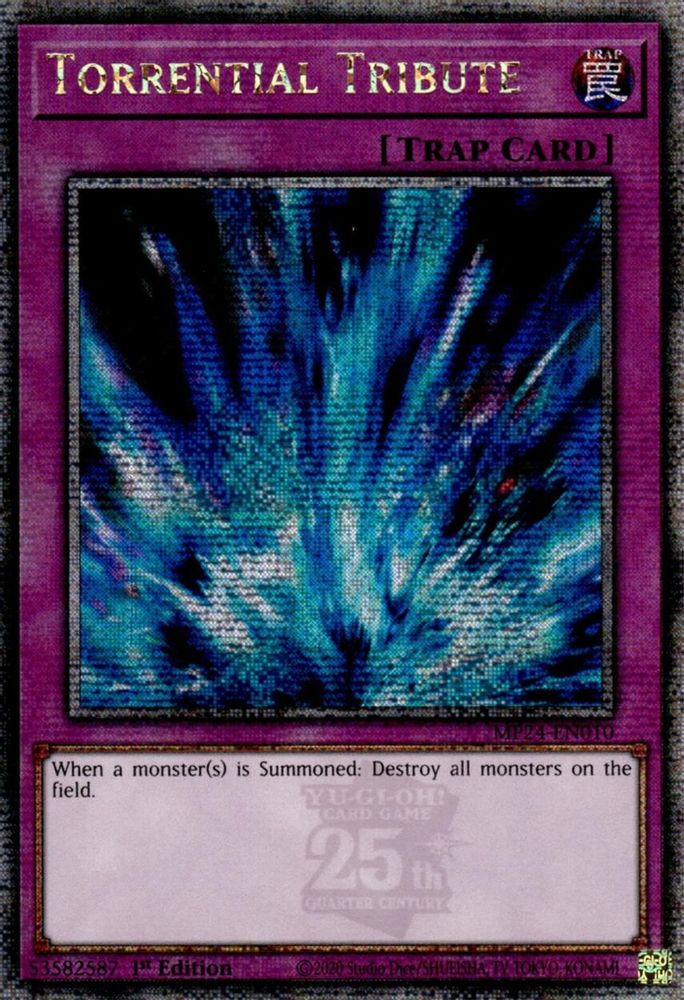 [QUARTER CENTURY RARE] Torrential Tribute (Quarter Century Secret Rare) - (MP24-EN010) - 1st Edition