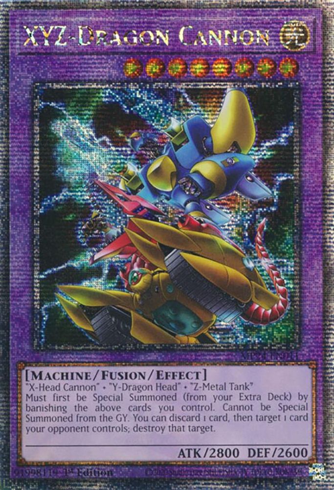 [QUARTER CENTURY RARE] XYZ-Dragon Cannon (Alternate Art) (Quarter Century Secret Rare) - (MP24-EN011) - 1st Edition