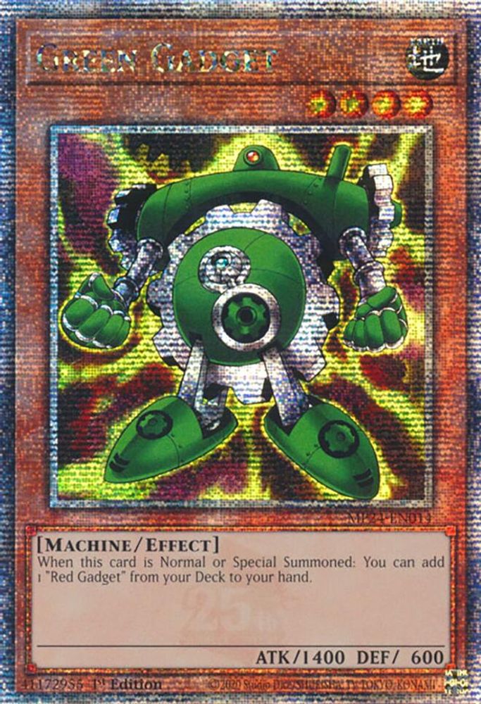 [QUARTER CENTURY RARE] Green Gadget (Quarter Century Secret Rare) - (MP24-EN014) - 1st Edition