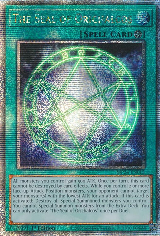 [QUARTER CENTURY RARE] The Seal of Orichalcos (Quarter Century Secret Rare) - (MP24-EN015) - 1st Edition