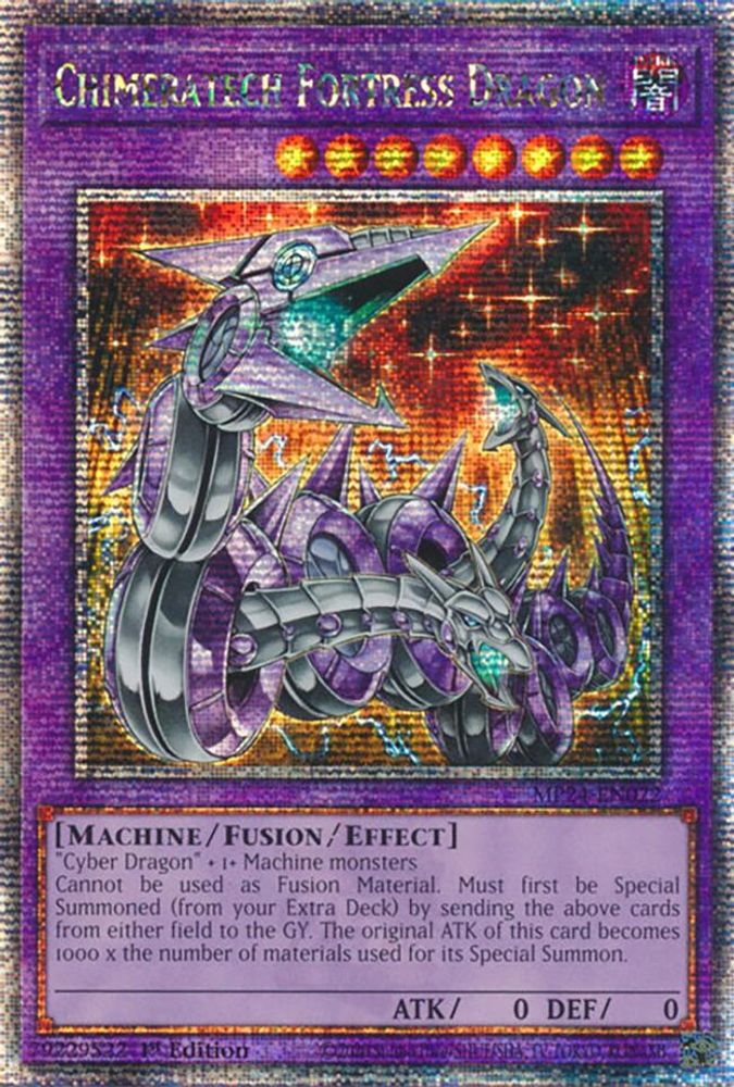 [QUARTER CENTURY RARE] Chimeratech Fortress Dragon (Quarter Century Secret Rare) - (MP24-EN022) - 1st Edition