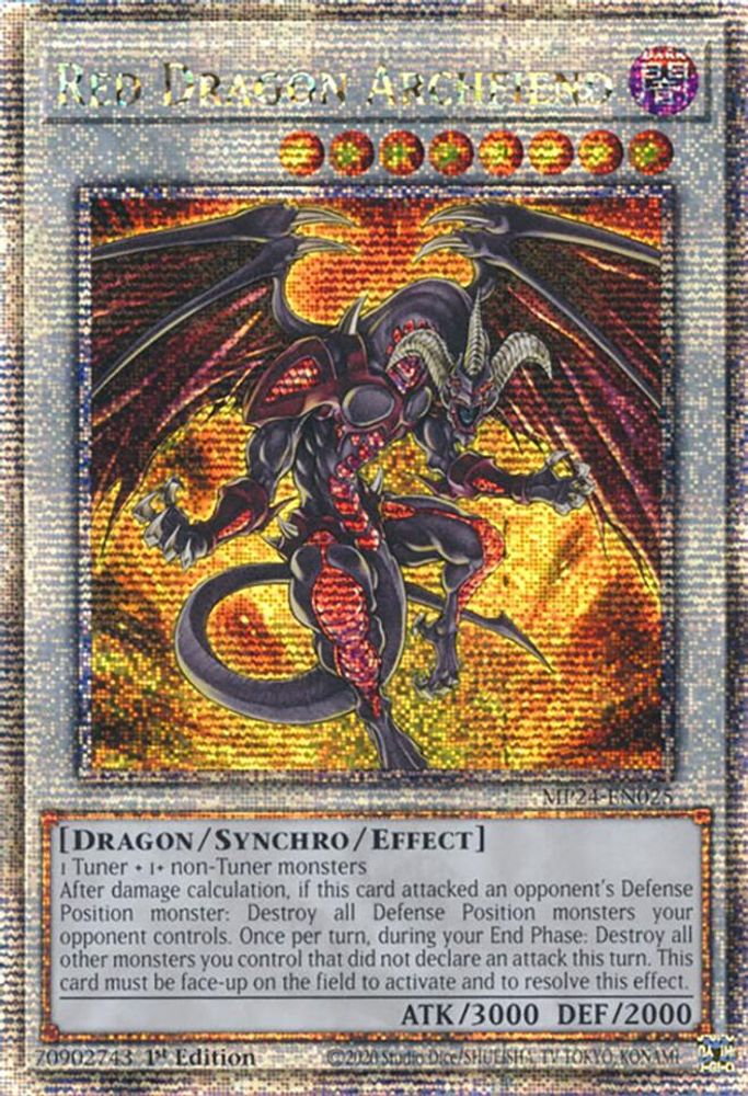 [QUARTER CENTURY RARE] Red Dragon Archfiend (Quarter Century Secret Rare) - (MP24-EN025) - 1st Edition