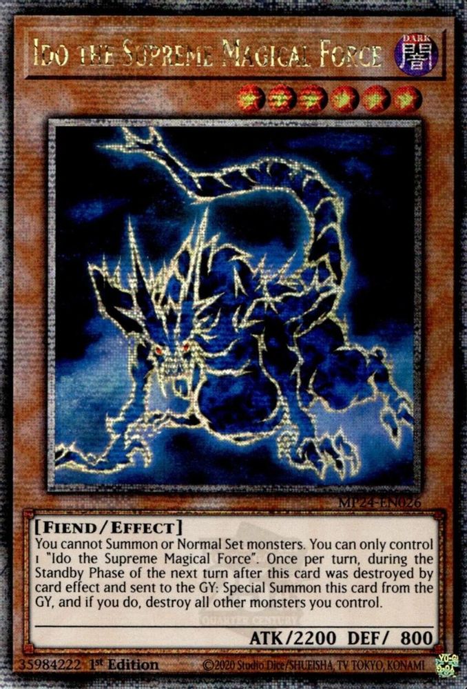 [QUARTER CENTURY RARE] Ido the Supreme Magical Force (Quarter Century Secret Rare) - (MP24-EN026) - 1st Edition