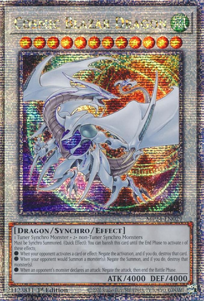 [QUARTER CENTURY RARE] Cosmic Blazar Dragon (Quarter Century Secret Rare) - (MP24-EN029) - 1st Edition